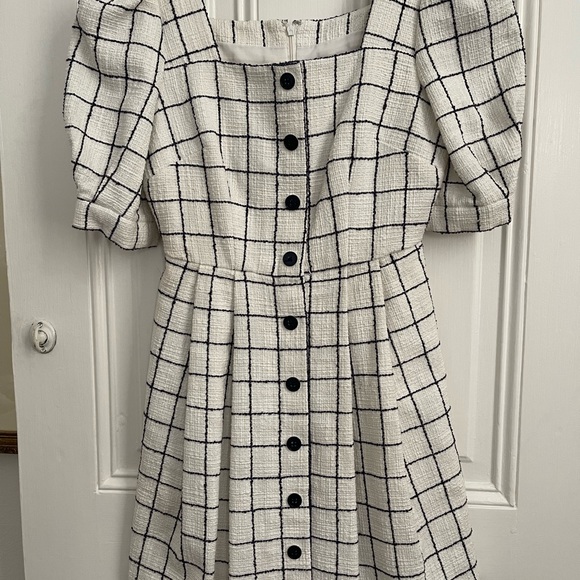 Gal Meets Glam Tweed Windowpane Mini Dress - Picture 4 of 8